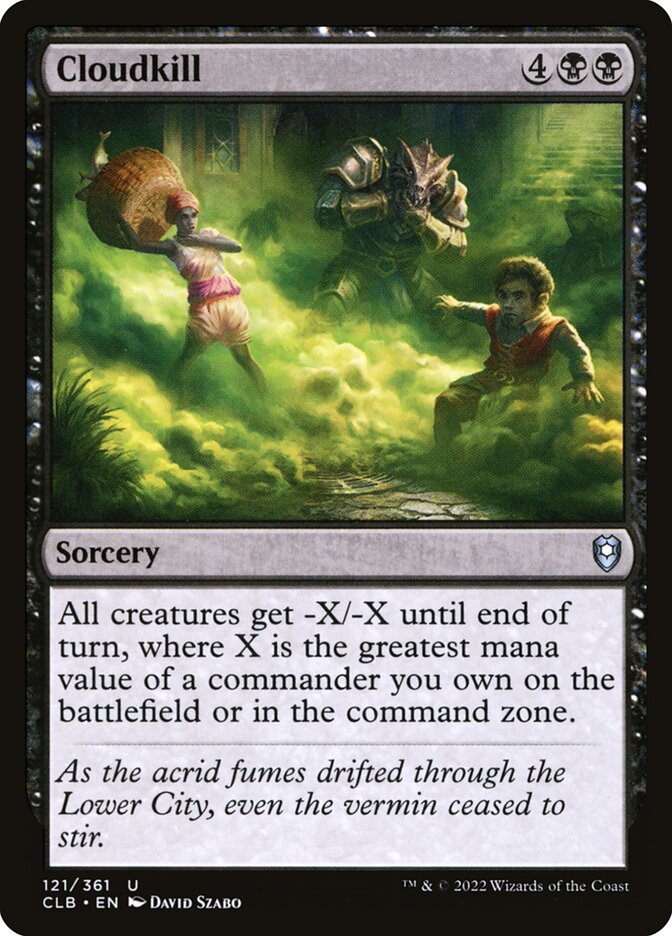 Cloudkill – Uncommon Magic: The Gathering card from Commander Legends: Battle for Baldur's Gate (#121)