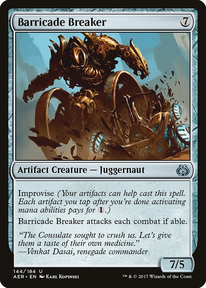 Barricade Breaker – Uncommon Magic: The Gathering card from Aether Revolt (#144)