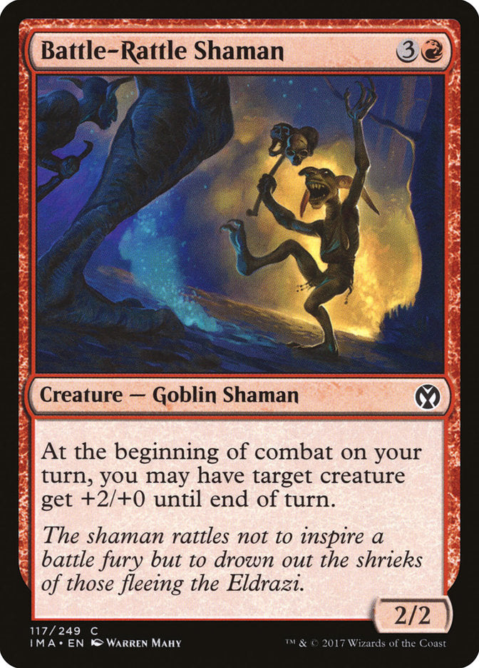 Battle-Rattle Shaman – Common Magic: The Gathering card from Iconic Masters (#117)