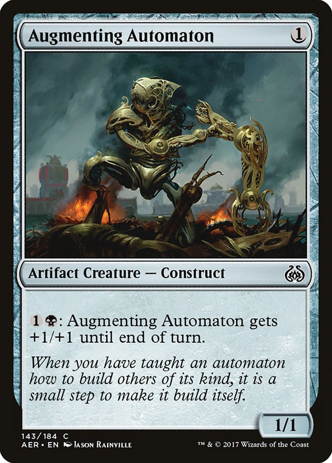 Augmenting Automaton – Common Magic: The Gathering card from Aether Revolt (#143)