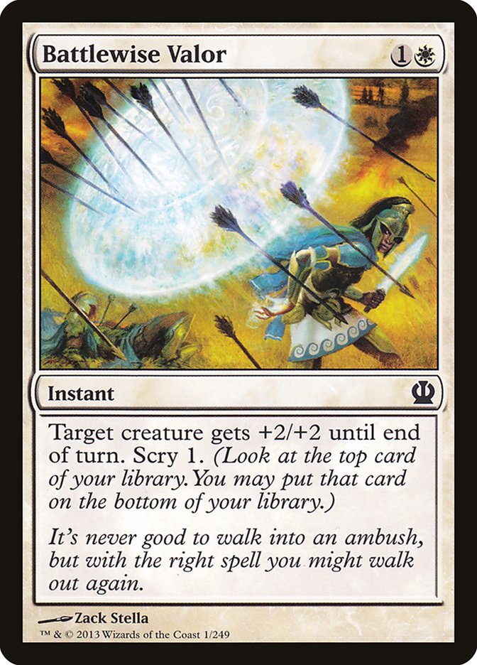 Battlewise Valor – Common Magic: The Gathering card from Theros (#1)