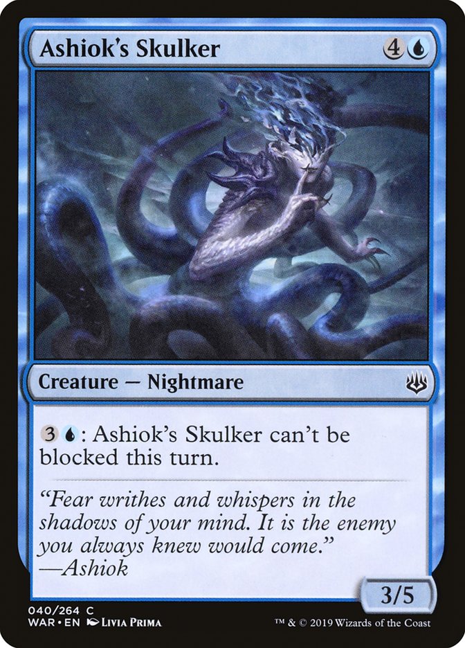 Ashiok's Skulker – Common Magic: The Gathering card from War of the Spark (#40)