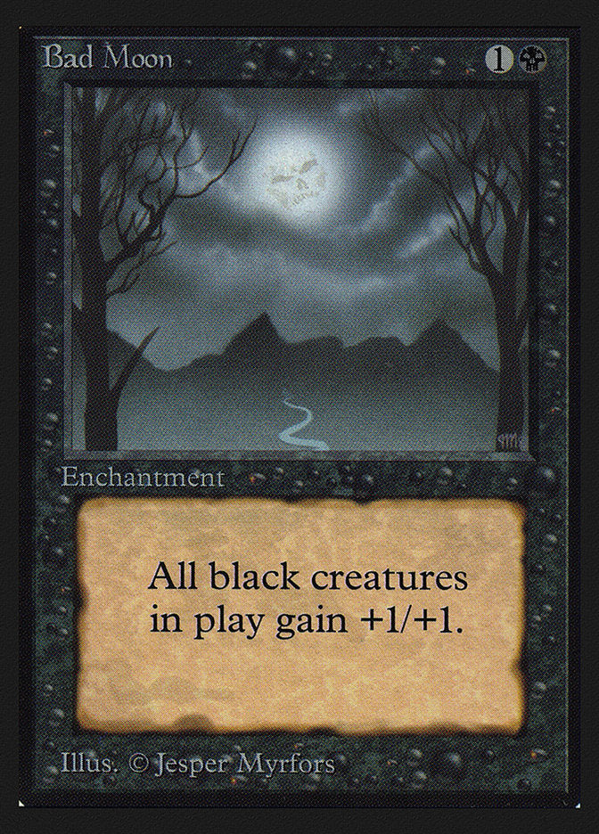 Bad Moon – Rare Magic: The Gathering card from Intl. Collectors' Edition (#94)