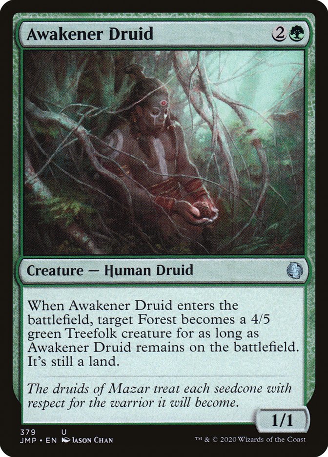 Awakener Druid – Uncommon Magic: The Gathering card from Jumpstart (#379)