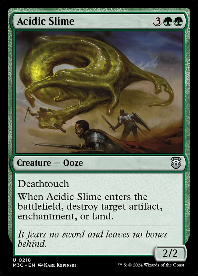 Acidic Slime – Uncommon Magic: The Gathering card from Modern Horizons 3 Commander (#218)