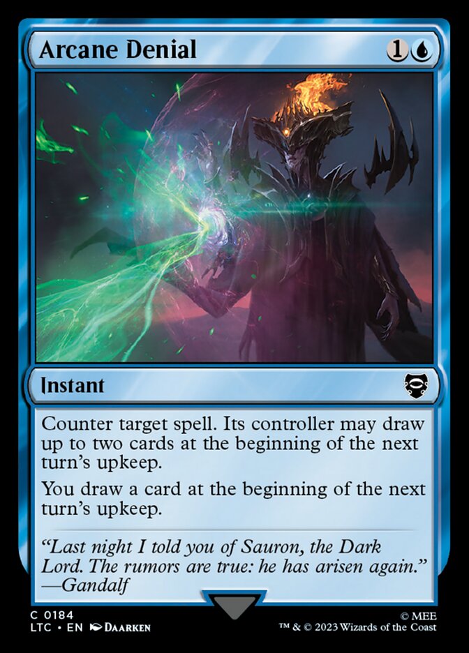 Arcane Denial – Common Magic: The Gathering card from Tales of Middle-earth Commander (#184)