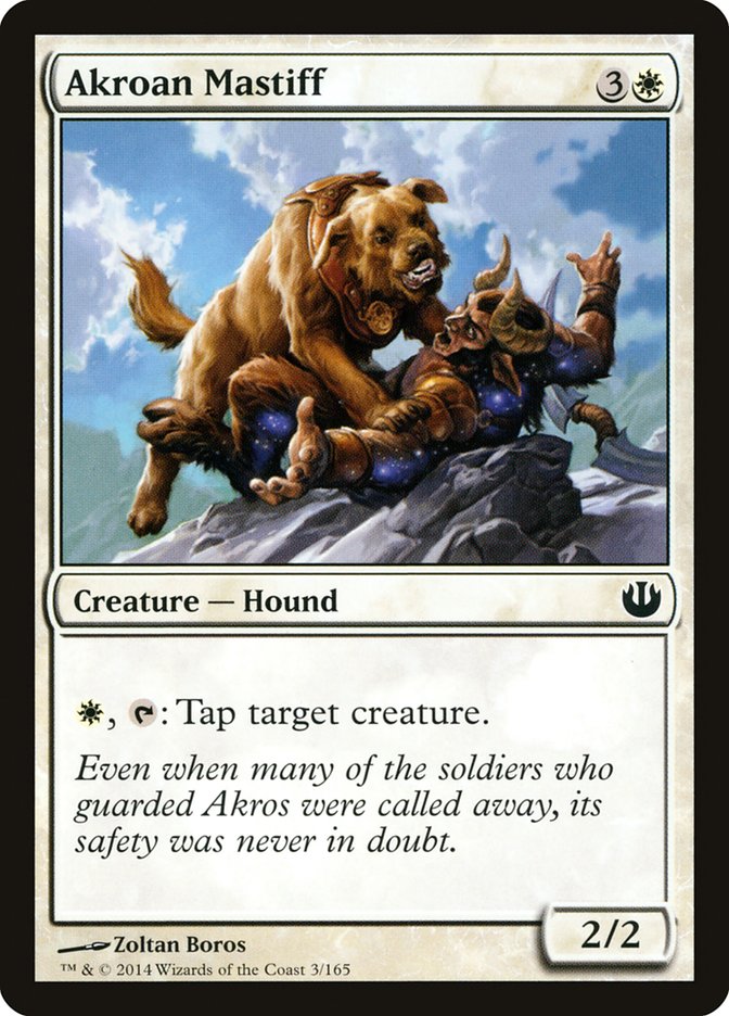 Akroan Mastiff – Common Magic: The Gathering card from Journey into Nyx (#3)