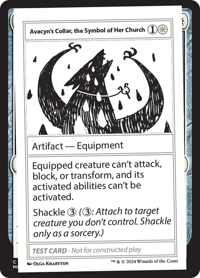 Avacyn's Collar, the Symbol of Her Church – Rare Magic: The Gathering card from Mystery Booster 2 (#509)