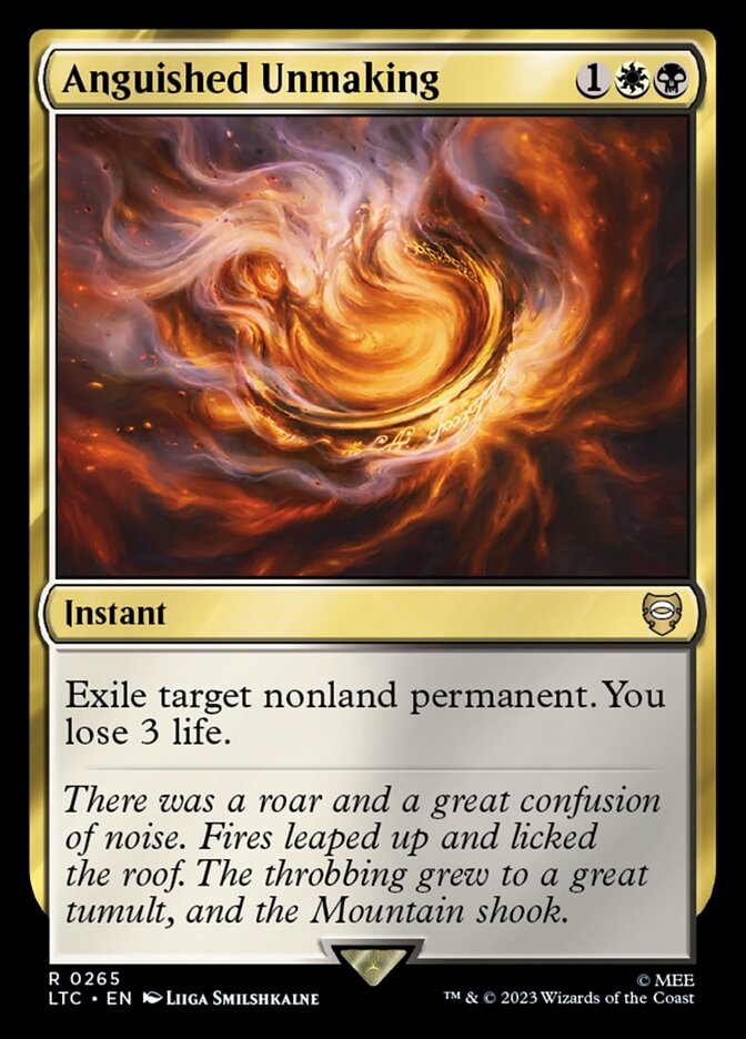 Anguished Unmaking – Rare Magic: The Gathering card from Tales of Middle-earth Commander (#265)