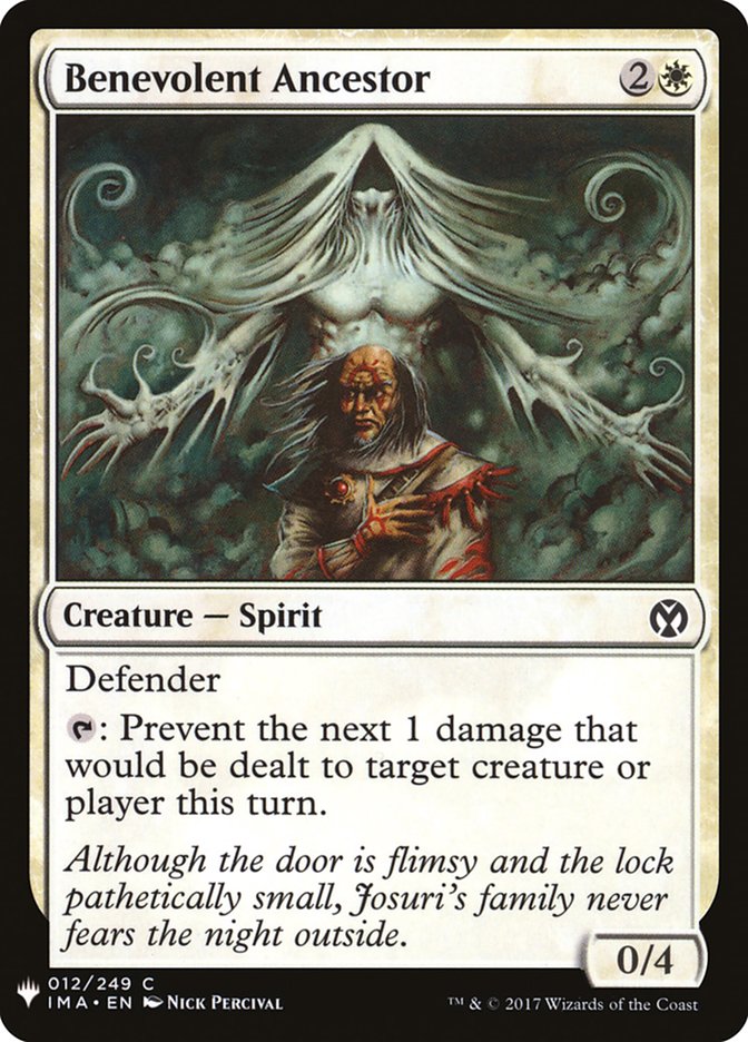 Benevolent Ancestor – Common Magic: The Gathering card from The List (#IMA-12)