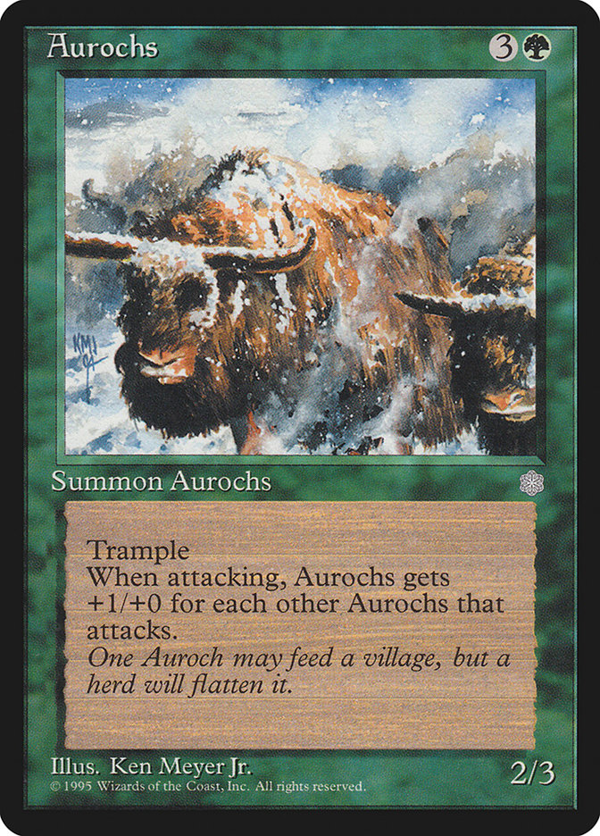 Aurochs – Common Magic: The Gathering card from Ice Age (#225)