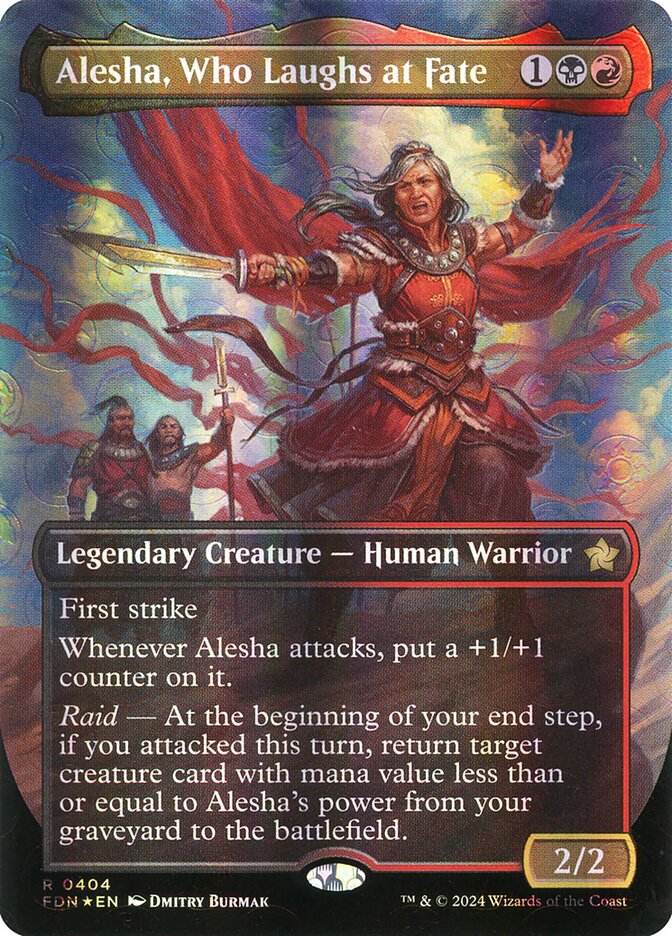 Alesha, Who Laughs at Fate – Rare Magic: The Gathering card from Foundations (#404)