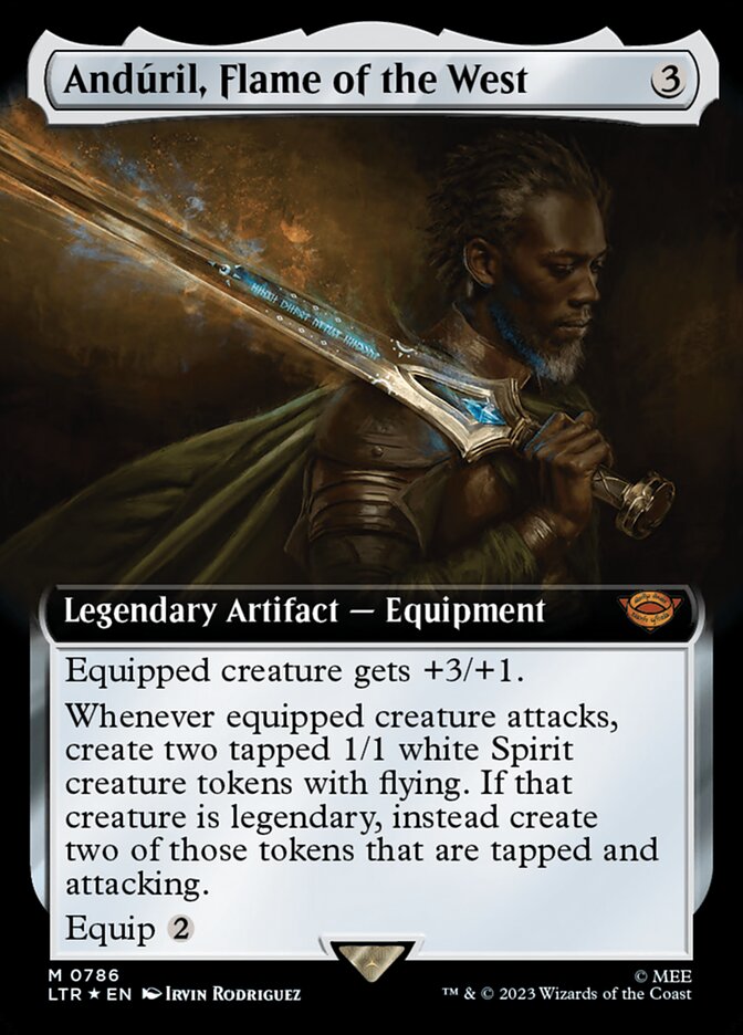 Andúril, Flame of the West – Mythic Magic: The Gathering card from The Lord of the Rings: Tales of Middle-earth (#786)