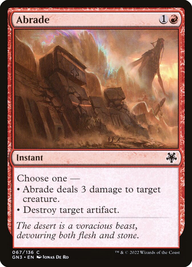 Abrade – Common Magic: The Gathering card from Game Night: Free-for-All (#67)