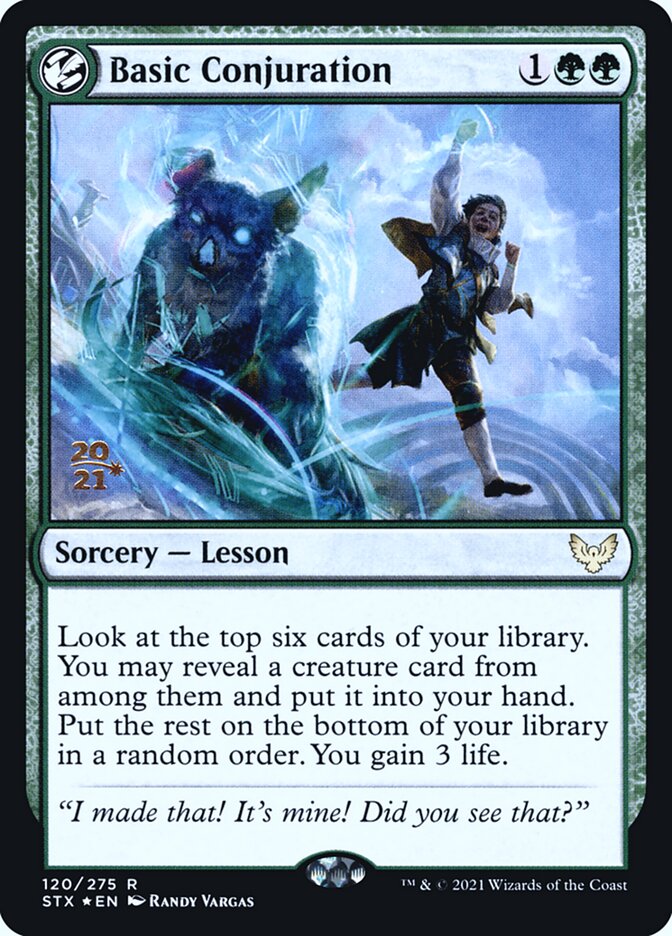 Basic Conjuration – Rare Magic: The Gathering card from Strixhaven: School of Mages Promos (#120s)