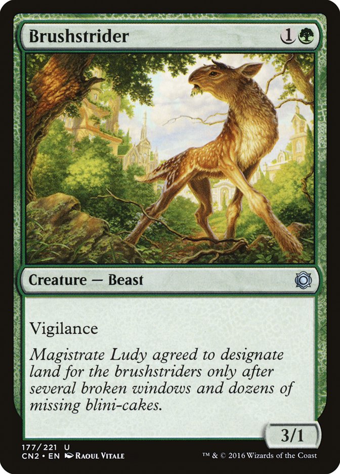 Brushstrider – Uncommon Magic: The Gathering card from Conspiracy: Take the Crown (#177)