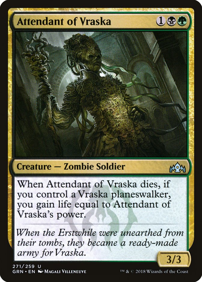 Attendant of Vraska – Uncommon Magic: The Gathering card from Guilds of Ravnica (#271)