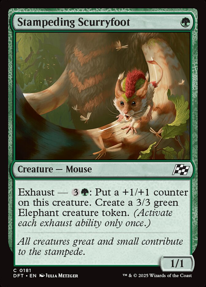 Stampeding Scurryfoot – Common Magic: The Gathering card from Aetherdrift (#181)