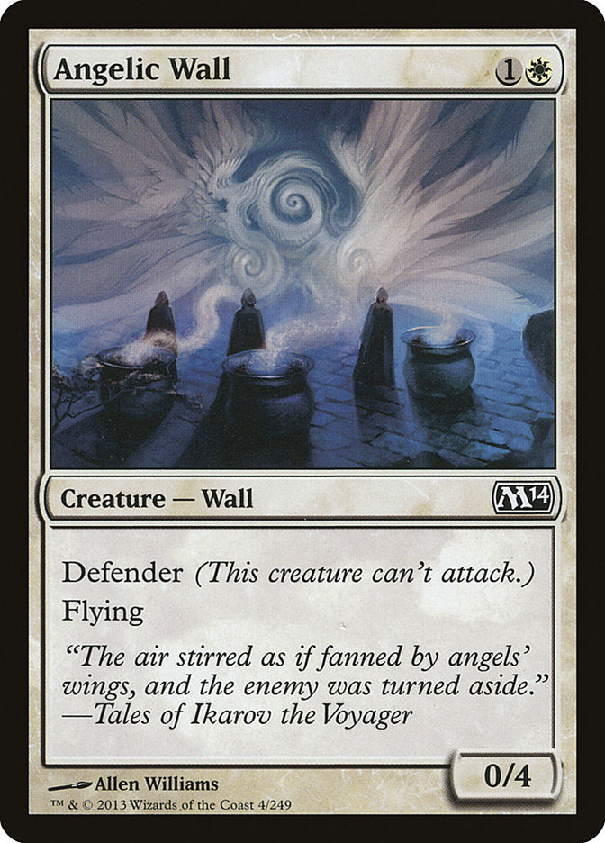 Angelic Wall – Common Magic: The Gathering card from Magic 2014 (#4)