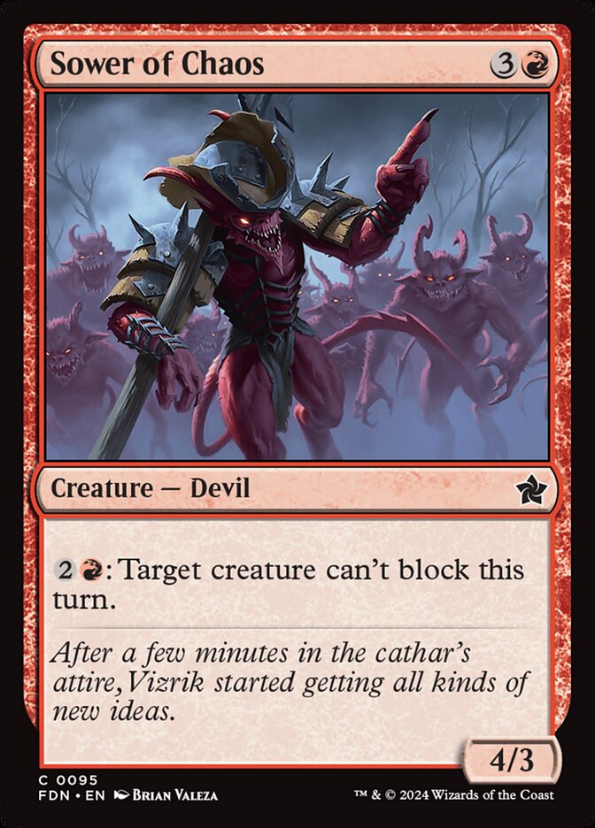 Sower of Chaos – Common Magic: The Gathering card from Foundations (#95)