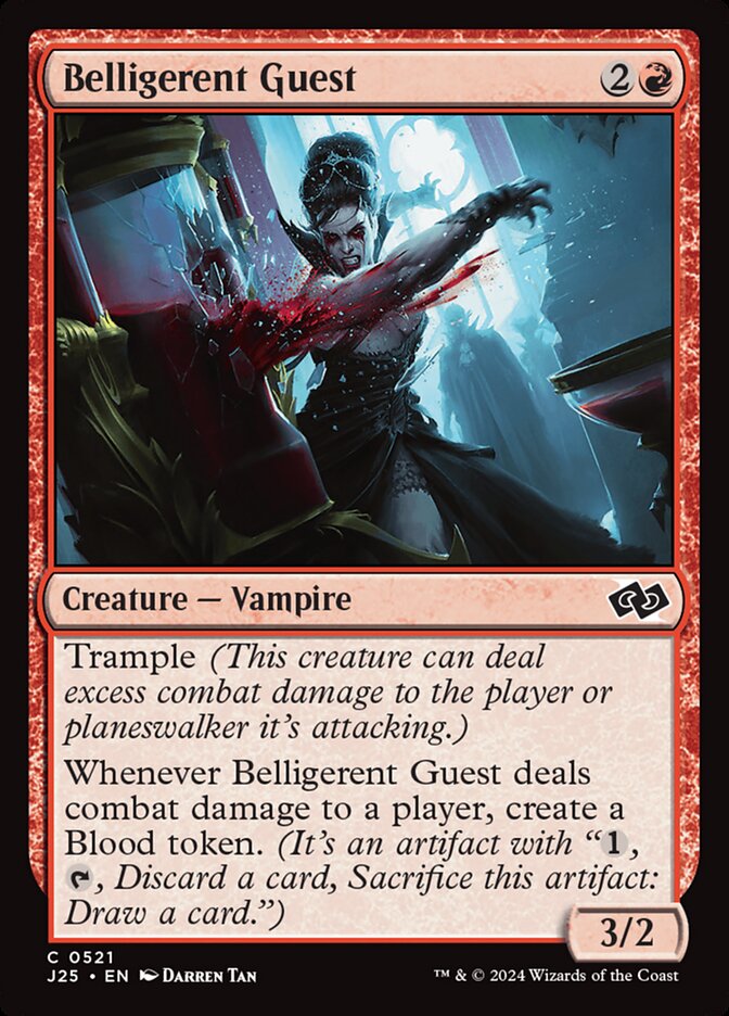 Belligerent Guest – Common Magic: The Gathering card from Foundations Jumpstart (#521)