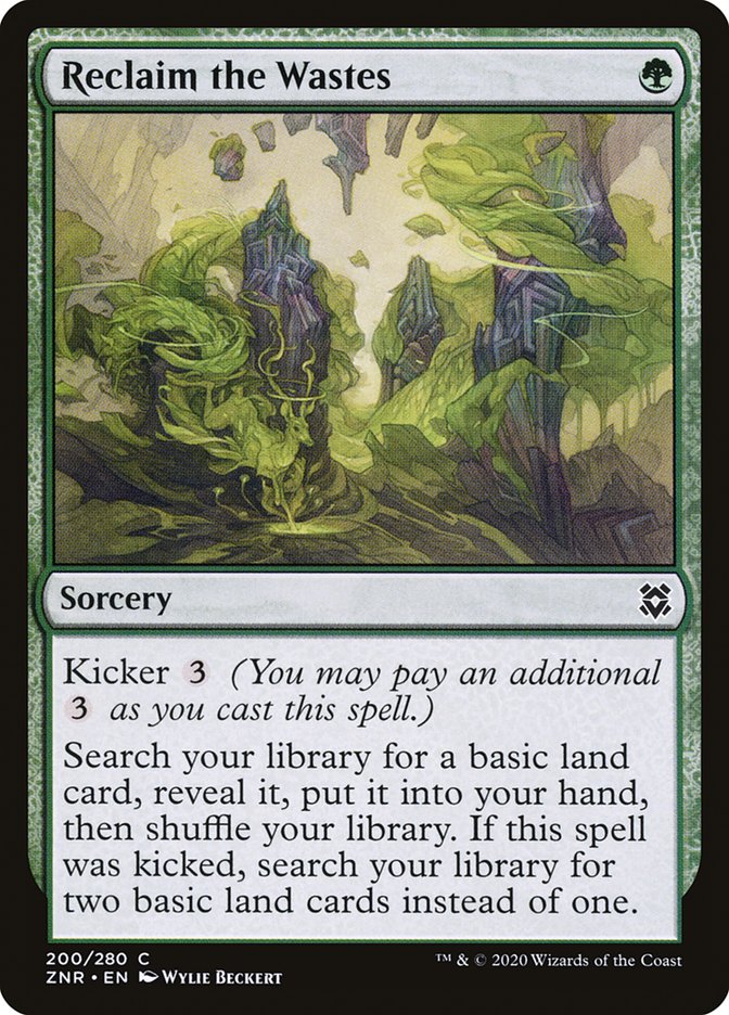 Reclaim the Wastes – Common Magic: The Gathering card from Zendikar Rising (#200)