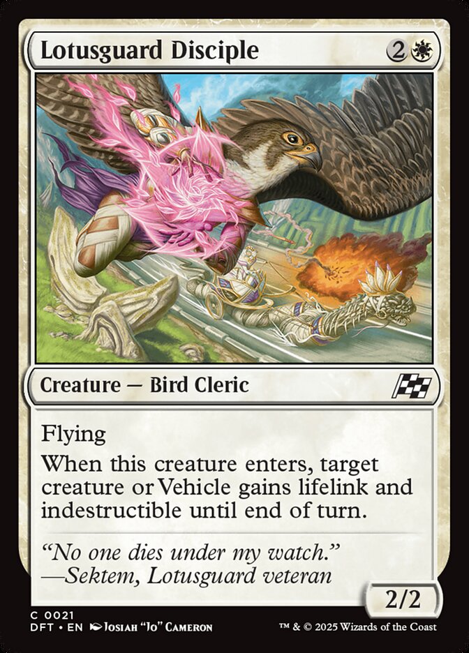 Lotusguard Disciple – Common Magic: The Gathering card from Aetherdrift (#21)