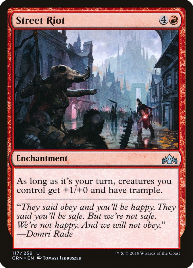 Street Riot – Uncommon Magic: The Gathering card from Guilds of Ravnica (#117)