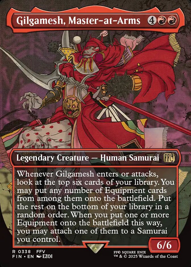 Gilgamesh, Master-at-Arms – Rare Magic: The Gathering card from Final Fantasy (#338)