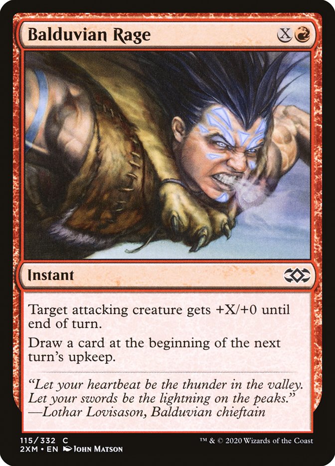 Balduvian Rage – Common Magic: The Gathering card from Double Masters (#115)
