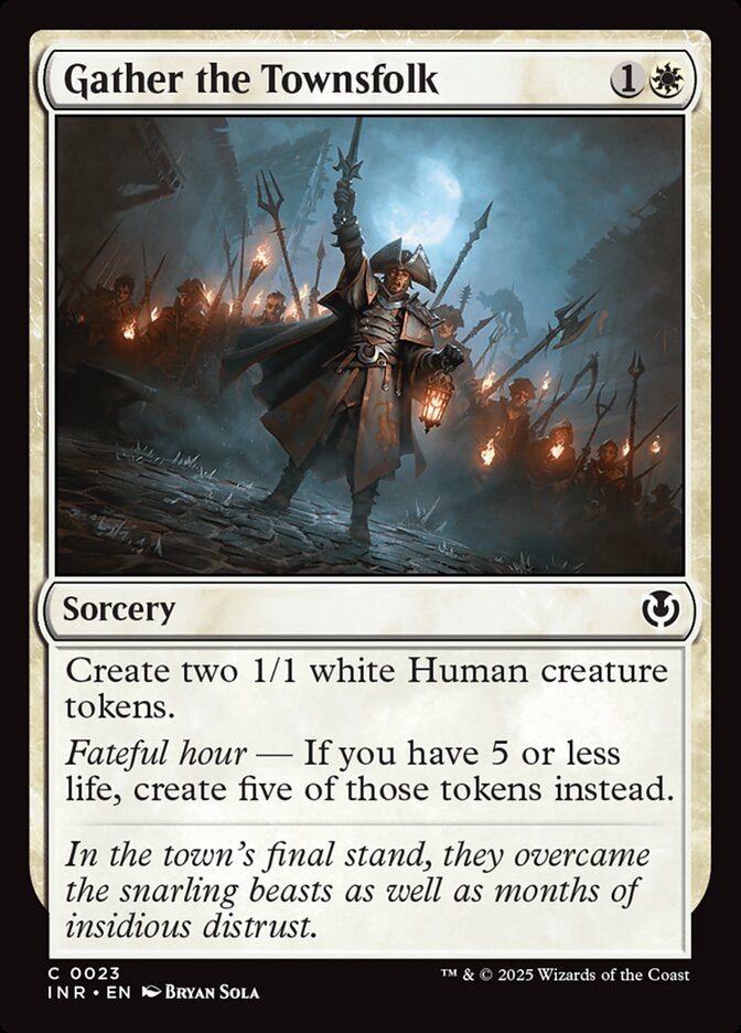 Gather the Townsfolk – Common Magic: The Gathering card from Innistrad Remastered (#23)