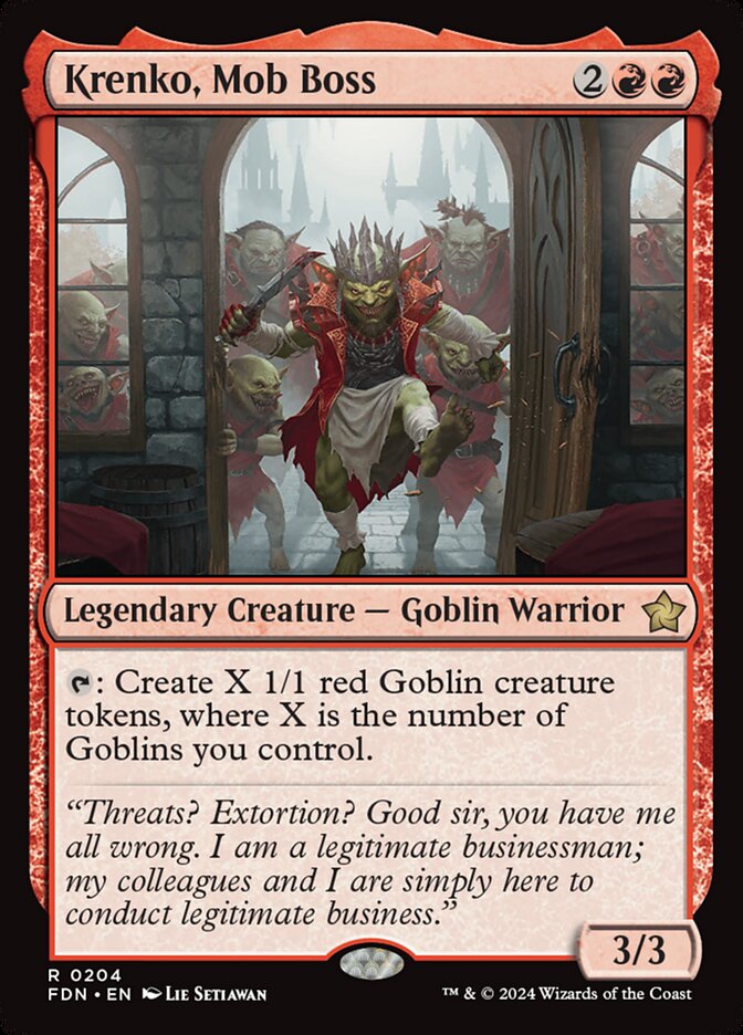 Krenko, Mob Boss – Rare Magic: The Gathering card from Foundations (#204)