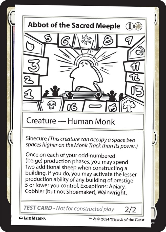Abbot of the Sacred Meeple – Rare Magic: The Gathering card from Mystery Booster 2 (#507)
