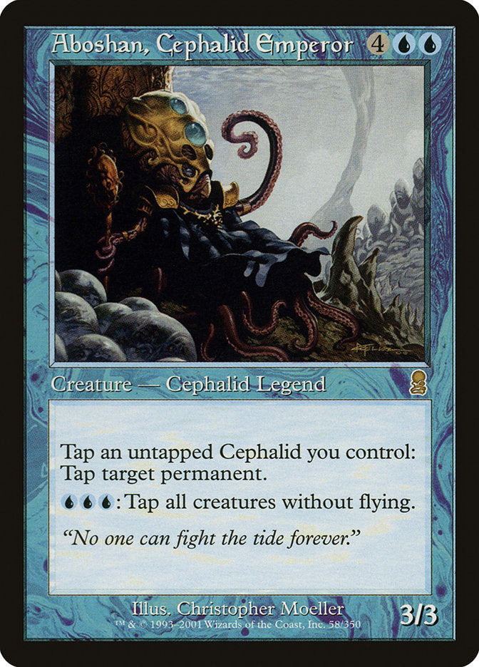 Aboshan, Cephalid Emperor – Rare Magic: The Gathering card from Odyssey (#58)