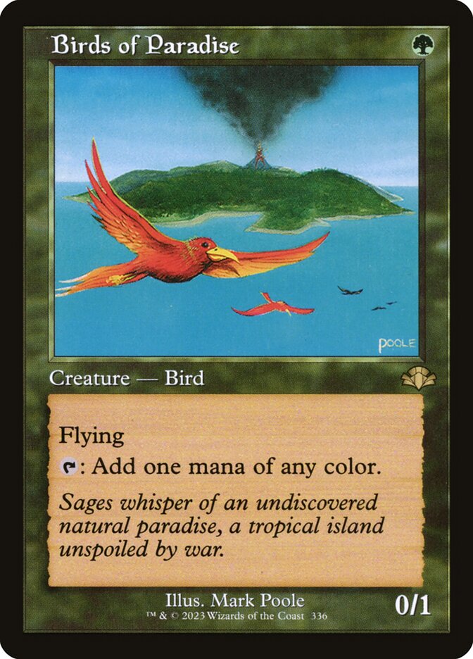 Birds of Paradise – Rare Magic: The Gathering card from Dominaria Remastered (#336)