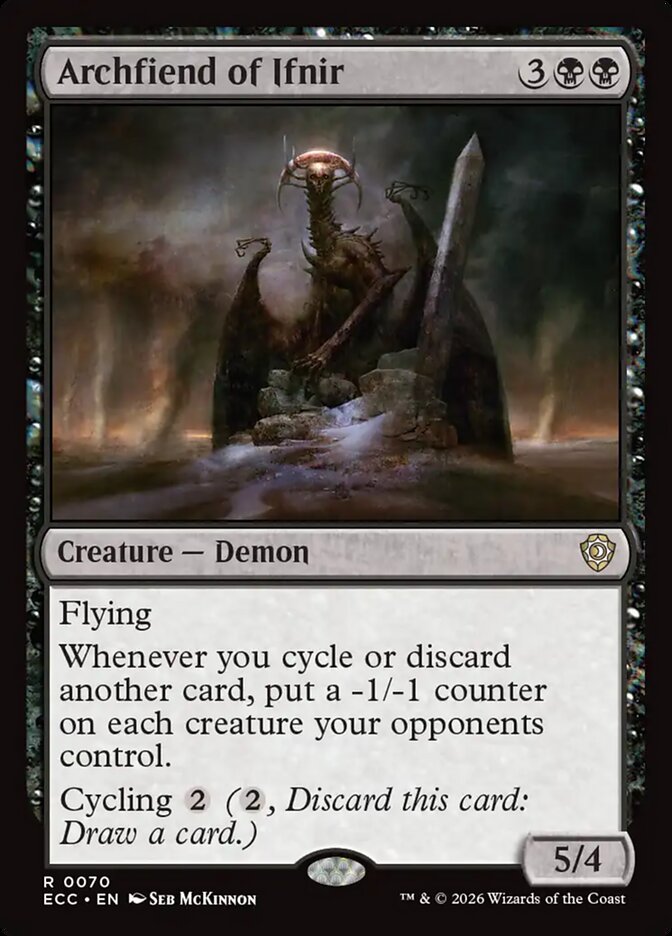 Archfiend of Ifnir – Rare Magic: The Gathering card from Lorwyn Eclipsed Commander (#70)