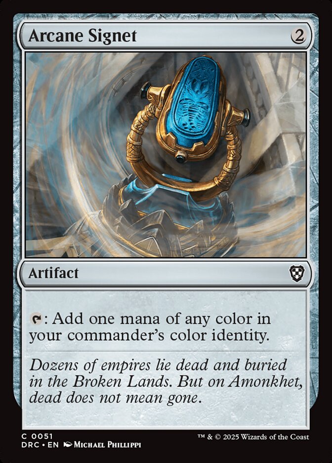 Arcane Signet – Common Magic: The Gathering card from Aetherdrift Commander (#51)