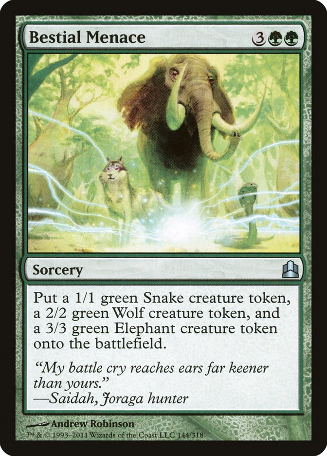Bestial Menace – Uncommon Magic: The Gathering card from Commander 2011 (#144)