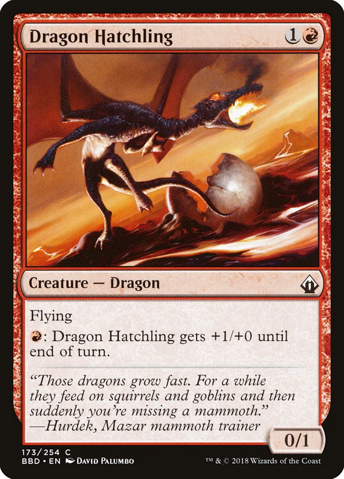 Dragon Hatchling – Common Magic: The Gathering card from Battlebond (#173)