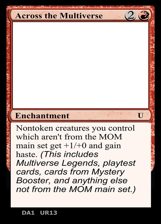 Across the Multiverse – Uncommon Magic: The Gathering card from Unknown Event (#UR13b)