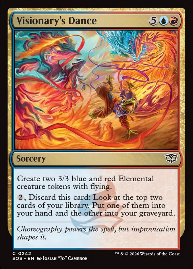 Visionary's Dance – Common Magic: The Gathering card from Secrets of Strixhaven (#242)