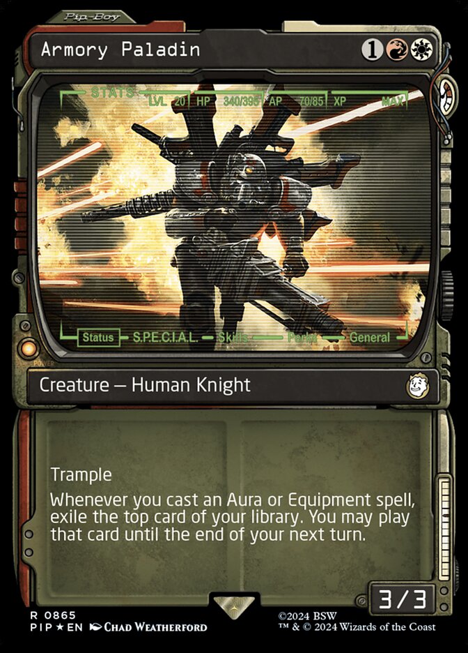 Armory Paladin – Rare Magic: The Gathering card from Fallout (#865)