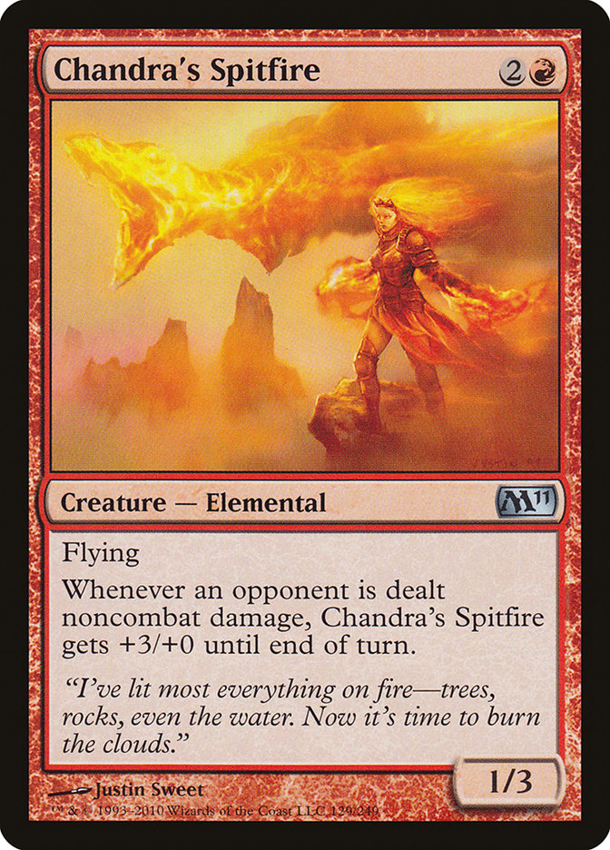 Chandra's Spitfire – Uncommon Magic: The Gathering card from Magic 2011 (#129)