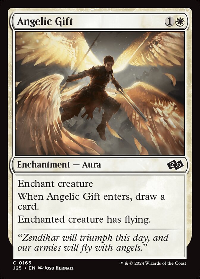 Angelic Gift – Common Magic: The Gathering card from Foundations Jumpstart (#165)
