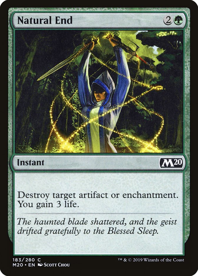 Natural End – Common Magic: The Gathering card from Core Set 2020 (#183)
