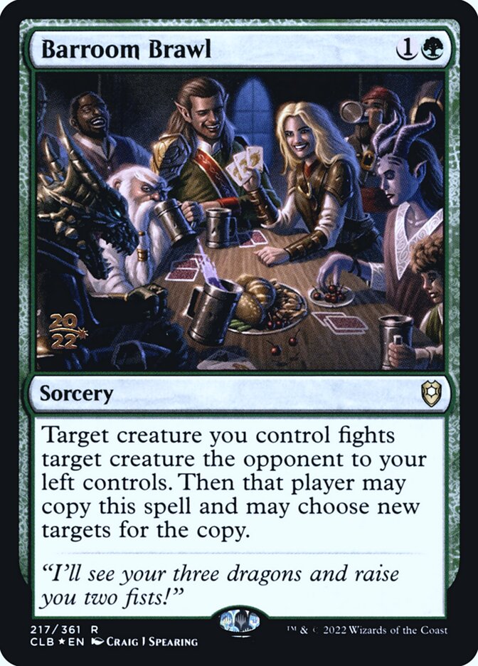 Barroom Brawl – Rare Magic: The Gathering card from Battle for Baldur's Gate Promos (#217s)