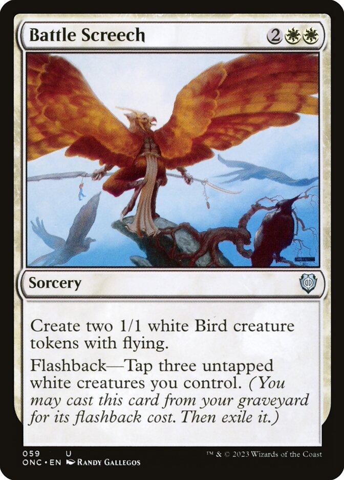 Battle Screech – Uncommon Magic: The Gathering card from Phyrexia: All Will Be One Commander (#59)