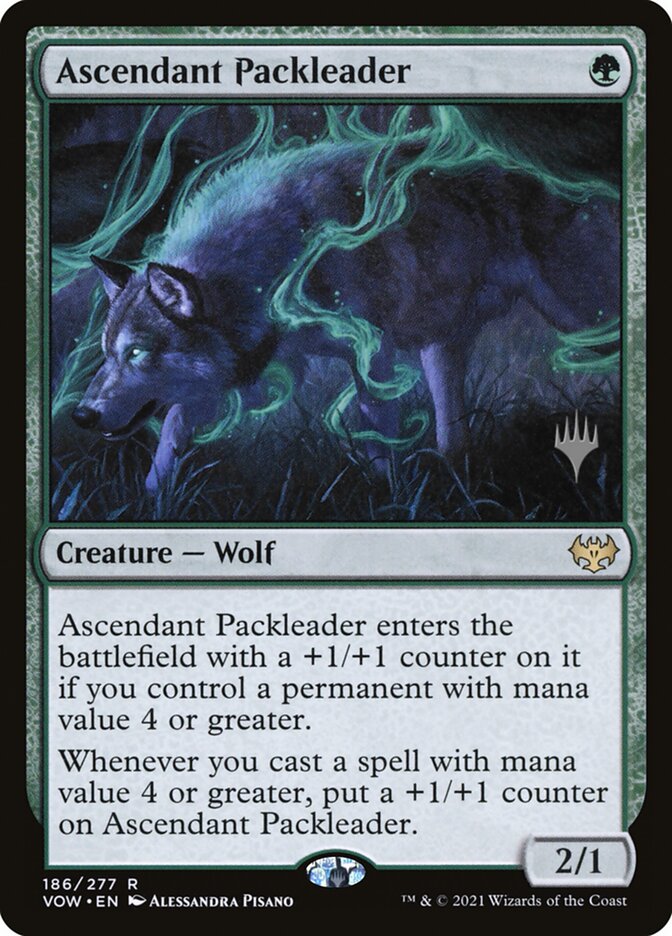 Ascendant Packleader – Rare Magic: The Gathering card from Innistrad: Crimson Vow Promos (#186p)