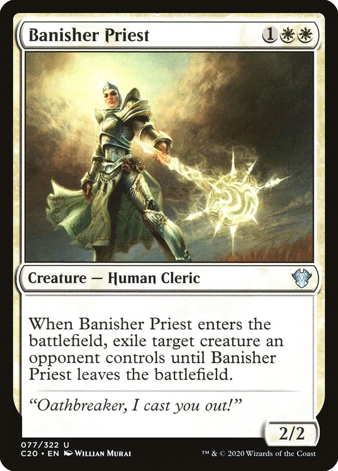 Banisher Priest – Uncommon Magic: The Gathering card from Commander 2020 (#77)