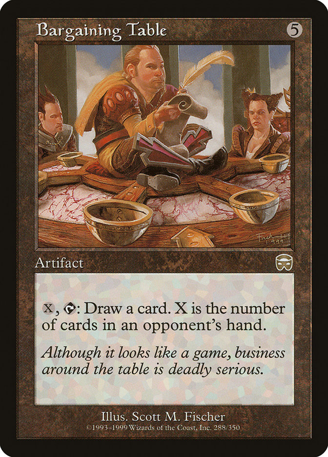 Bargaining Table – Rare Magic: The Gathering card from Mercadian Masques (#288)